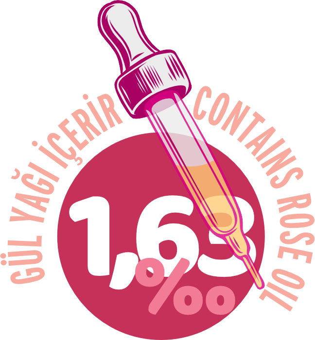 Rosaqua Gül Suyu gül yağı içerir contains rose essential oil