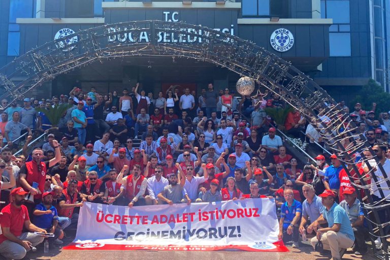 Buca Bayraklı Belediye işçi eylemi