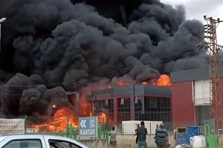 Tekirdağ kimya fabrikası yangın