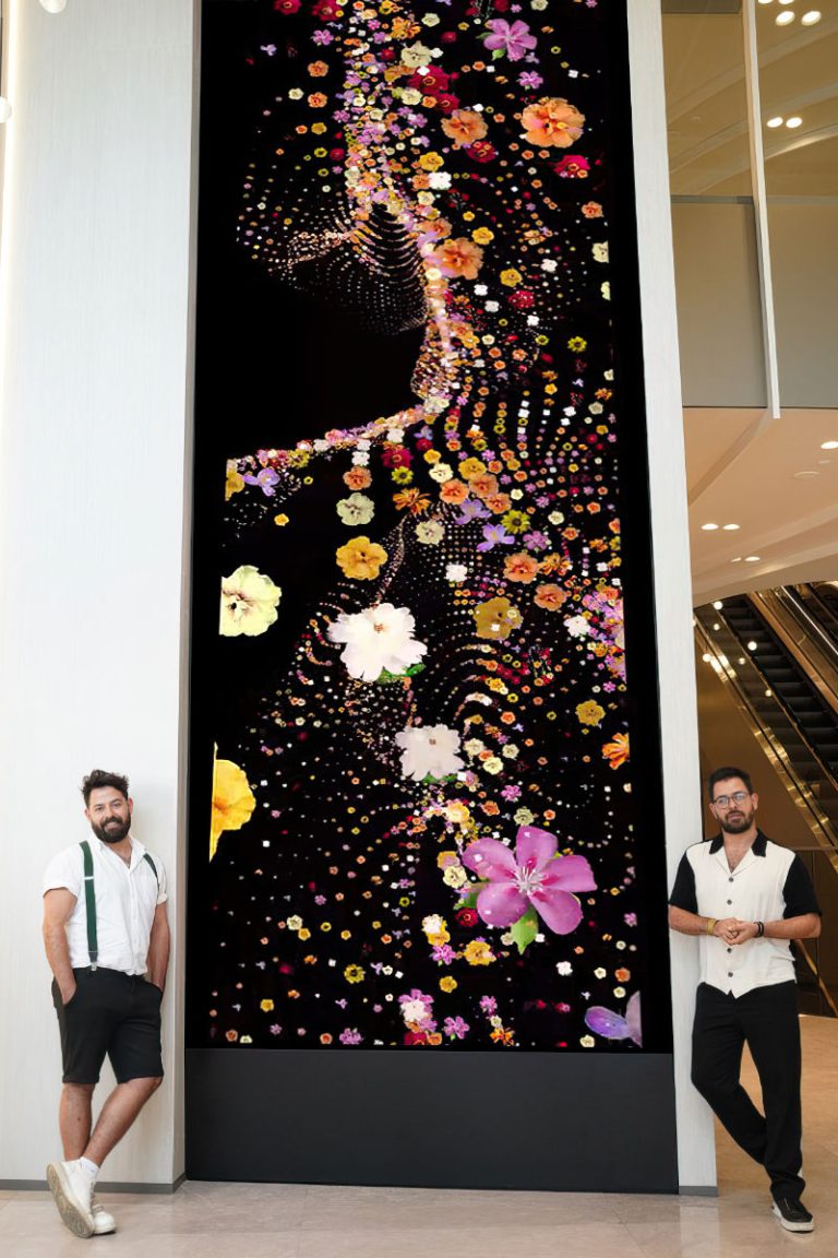 Acıbadem Hastanesi dijital sanat çiçek